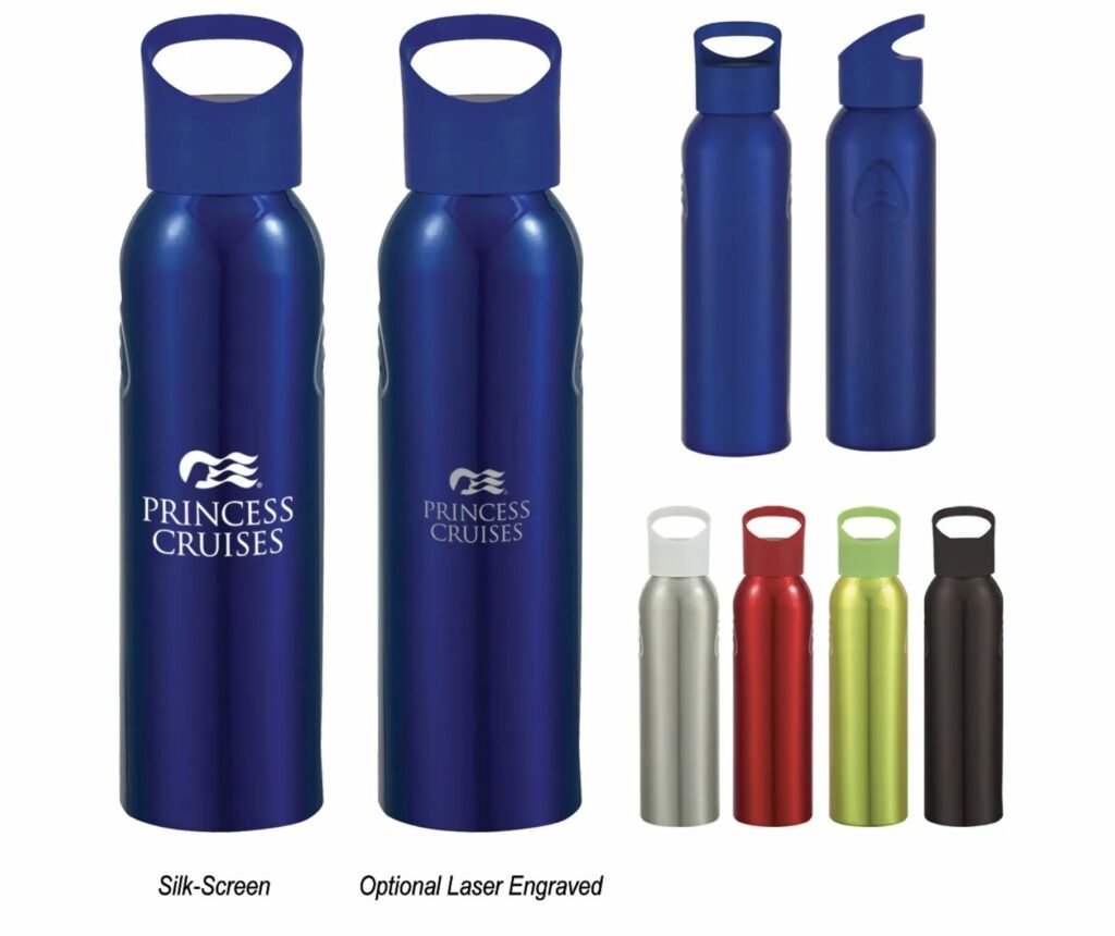 water bottles made of aluminum ready for your printed logo